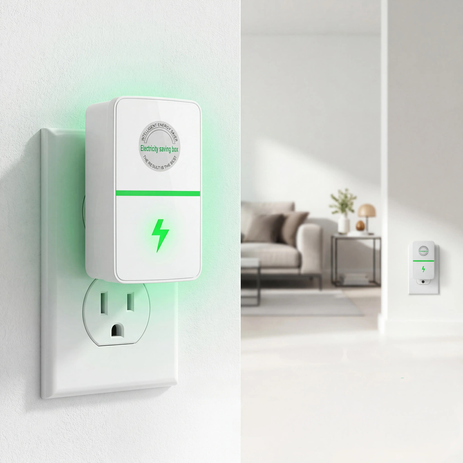 Plug-In Power Box with US Plug 2026 Updated Design, Compatible with 90–250V Inpu