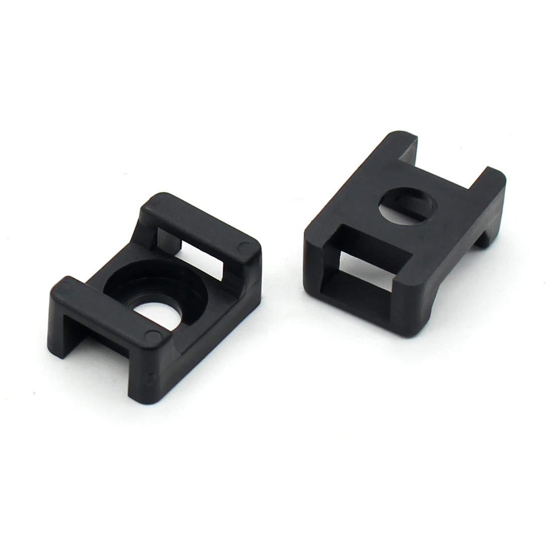 100Pcs Cable Tie Mount Base, 9mm Black(100 of Pack), Pack)