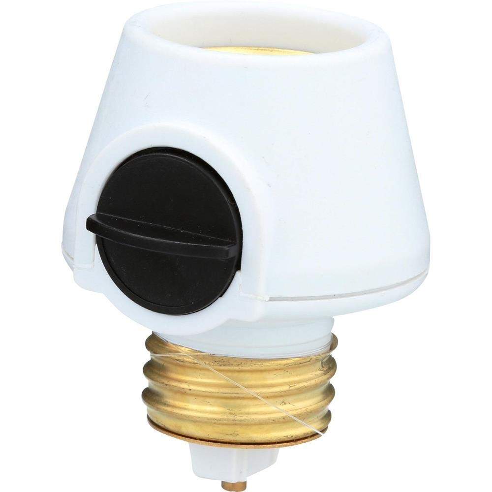 Westek 6009B 100W Full Range Lamp Socket Manual Dimmer, White White,