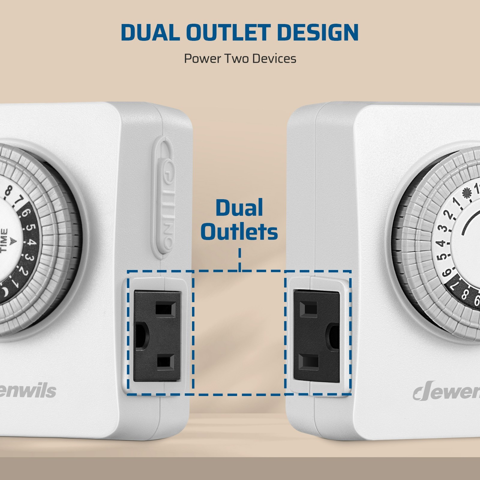 DEWENWILS 2 pack Indoor Outlet Timer Plug in Electrical Timer for Aquarium