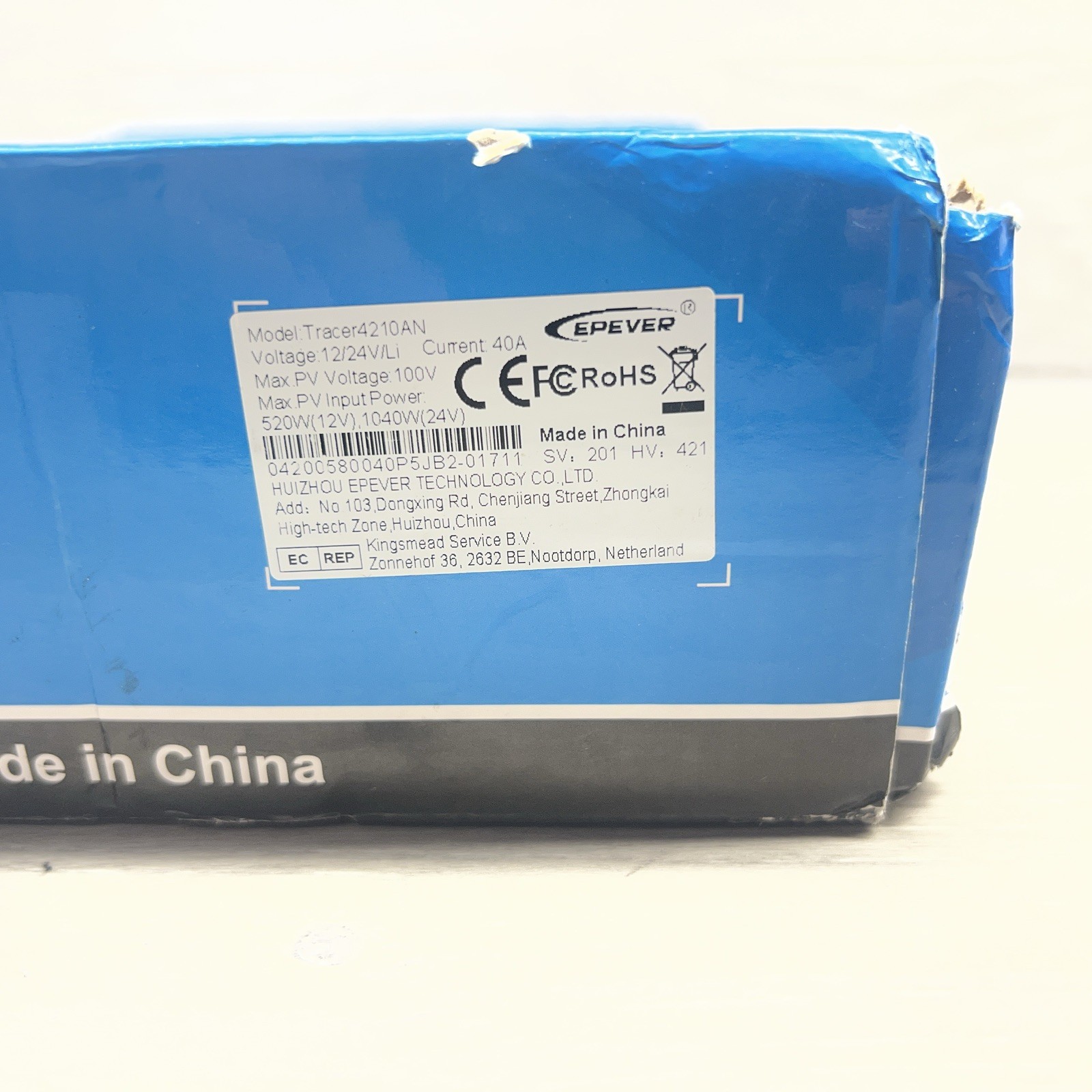 EPEVER MPPT Solar Charge Controller 40A 12V 24V Auto Max PV 100V Tracer4210AN