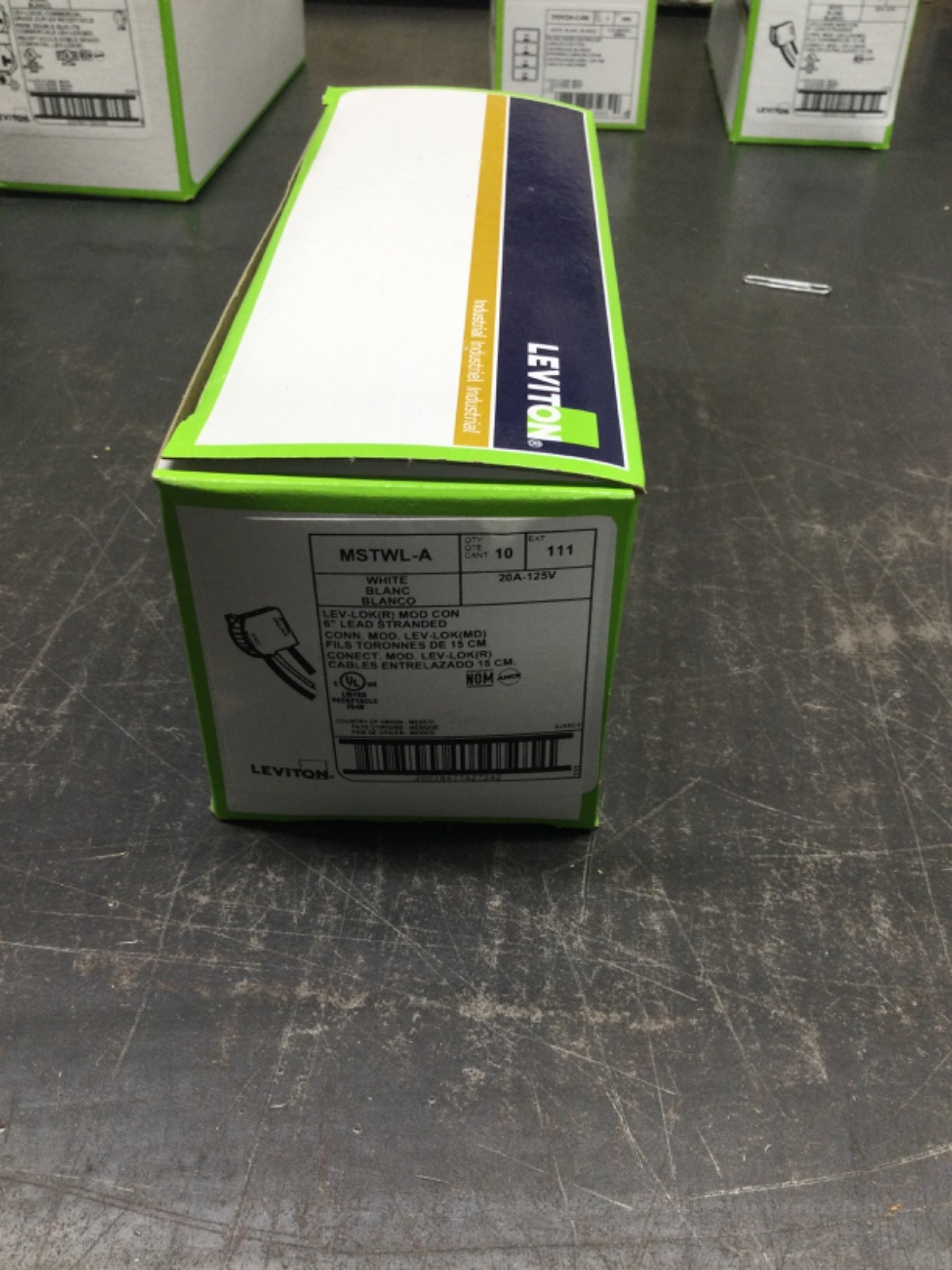 LEVITON (10 Pack) MSTWL-A Lev-Lok Modular Connector 20A 125V White