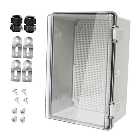 Junction Box IP65 Waterproof ABS Plastic 11.4″ x 7.5″ x 5.5″ Clear Cover
