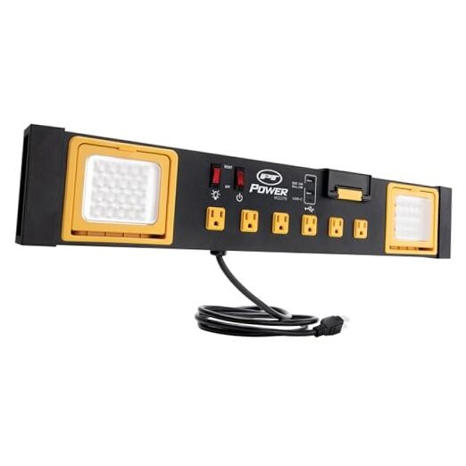 W2279 Commercial Grade Power Station with 6 Outlets, 2 Workbench Power Station