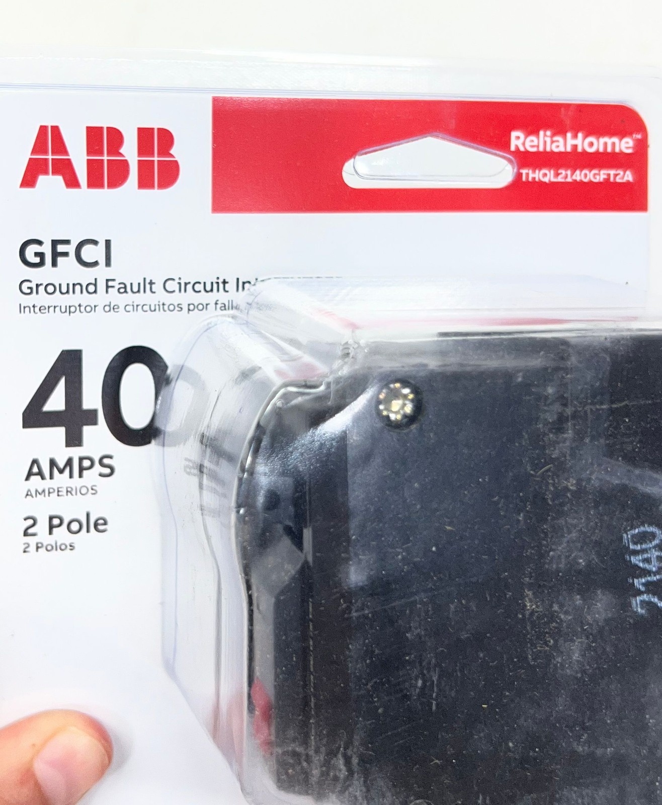 ABB 40 Amp Double Pole Ground Fault Breaker with Self-Test (THQL2140GFT2A)
