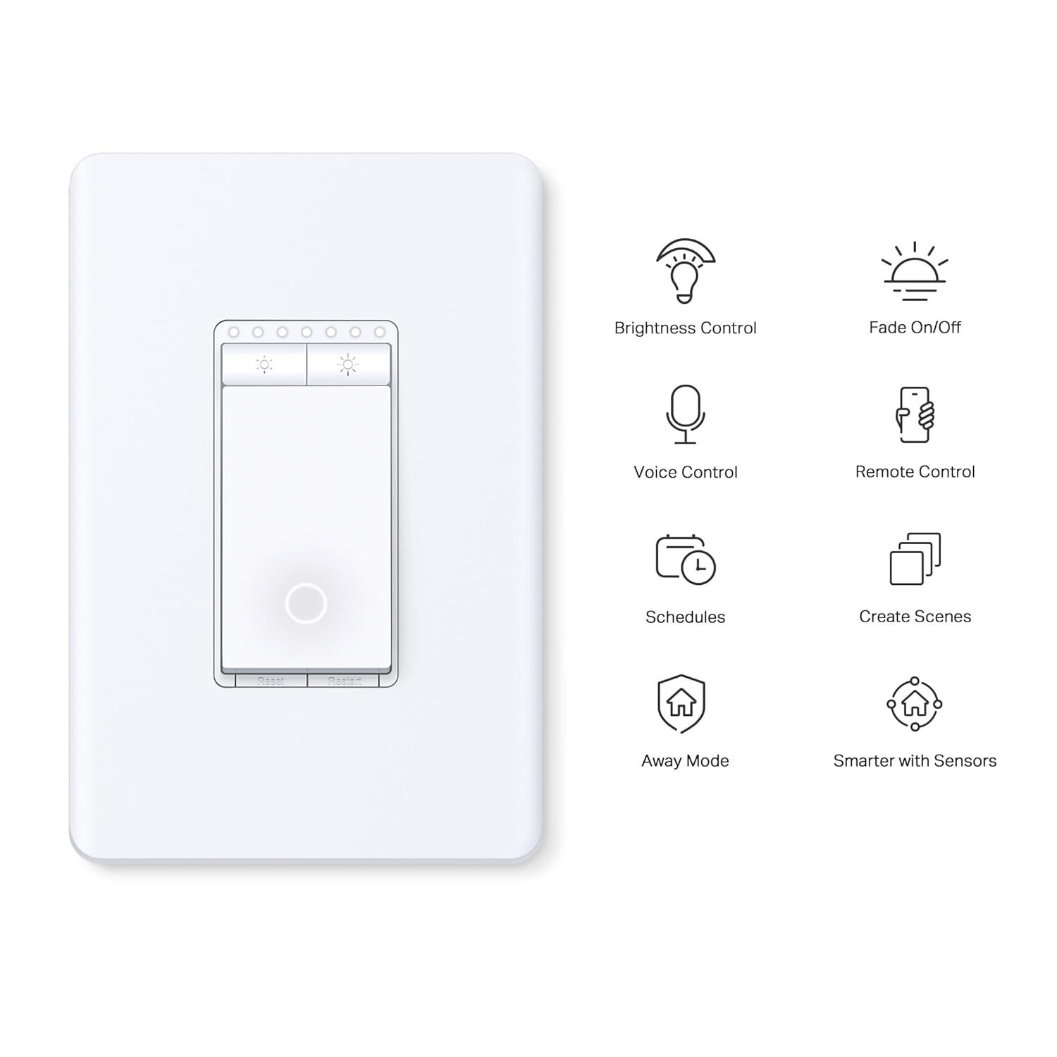 TP-Link Smart Dimmer Switch, Single Pole, Neutral Wire Required, 2.4GHz Wi-Fi…