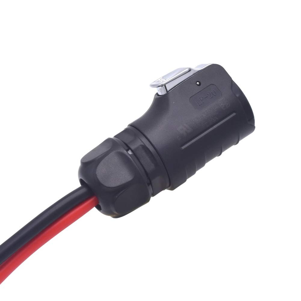 JooFn 10AWG 2 Pin Power Industrial Circular Connector to SAE Cable SAE, Black