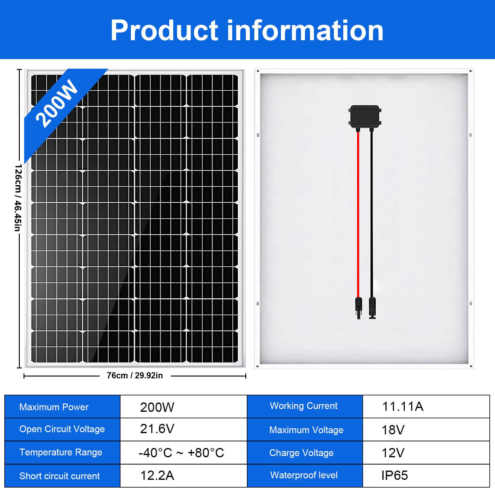 Caravan Solar Panel 800W Mono Solar Panels PV Panel House Boat Off Grid System