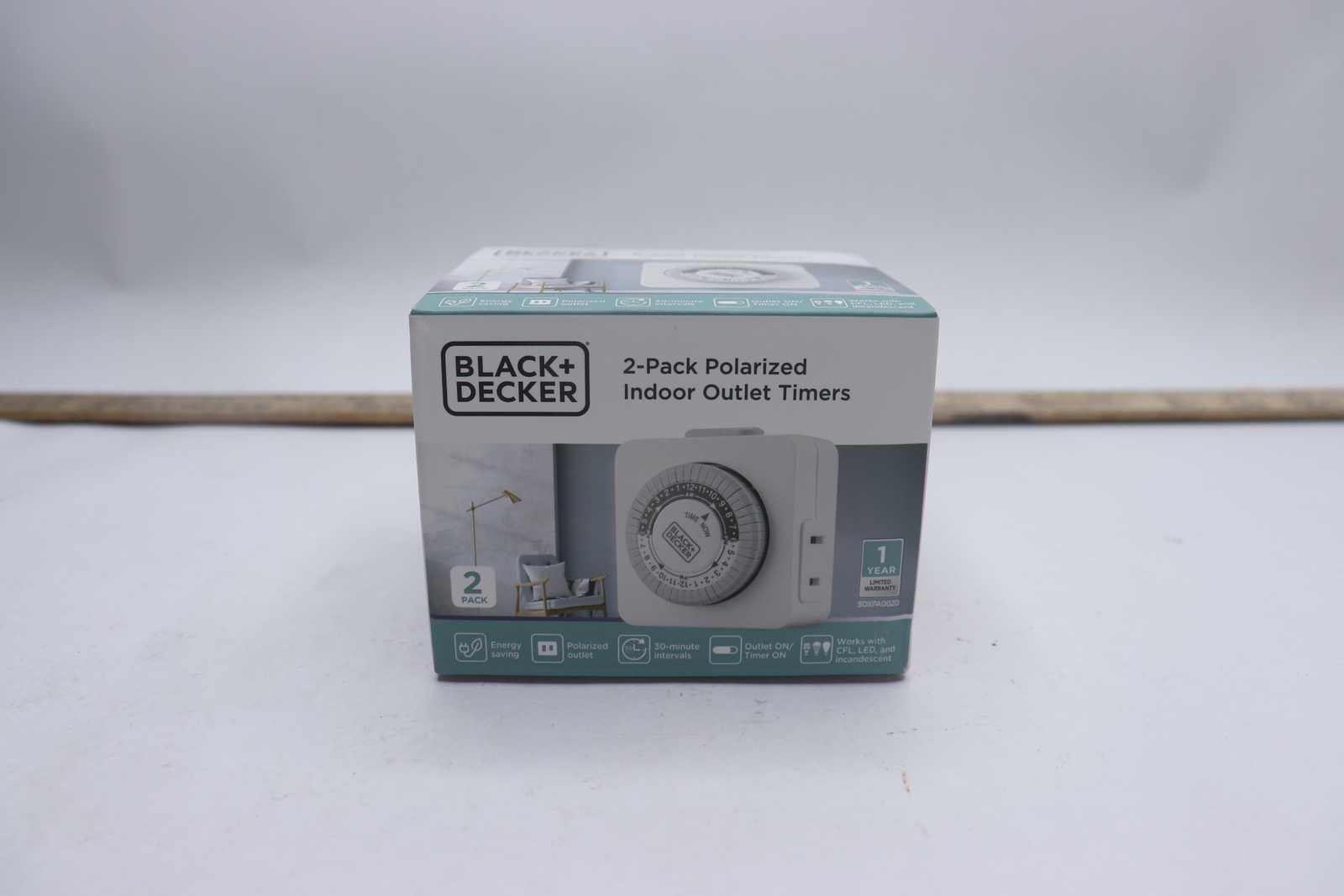 (2-Pk) Black+Decker Indoor Polarized Timer BDXPA0020