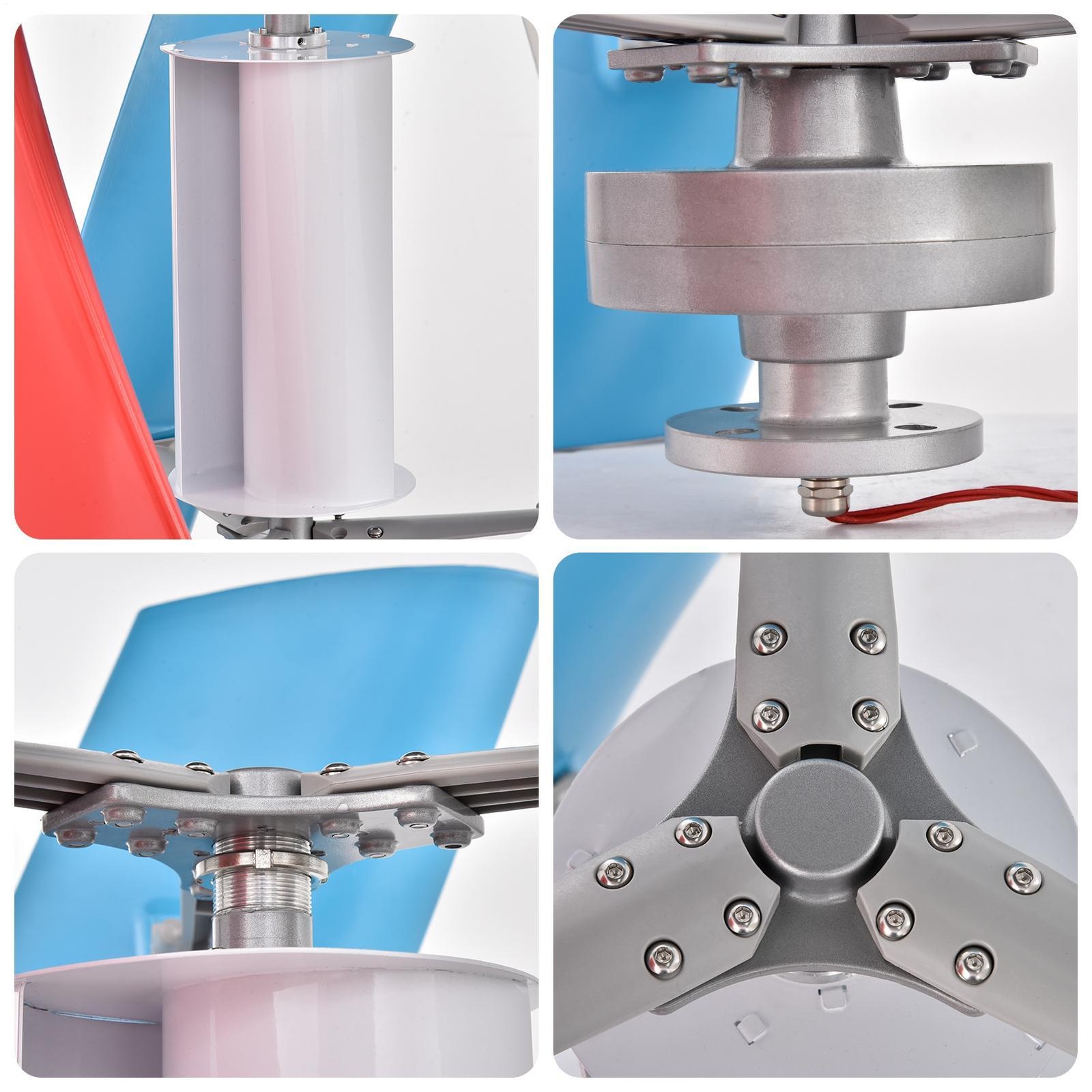 3000W Vertical Axis Wind Turbine Generator 24V with Controller Home Windmill Kit
