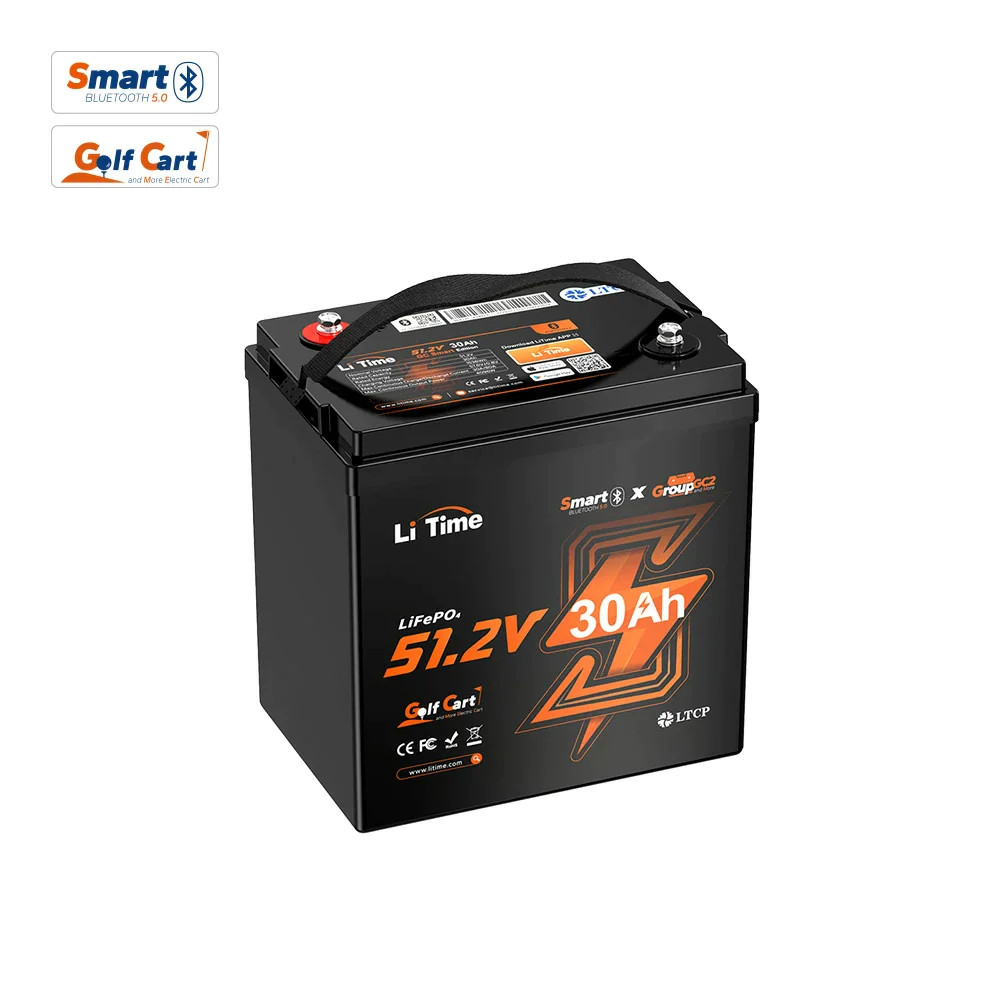 LiTime 36V 48V 30Ah 60Ah 100Ah Golf Cart LiFePO4 Lithium Battery Deep Cycle Lot