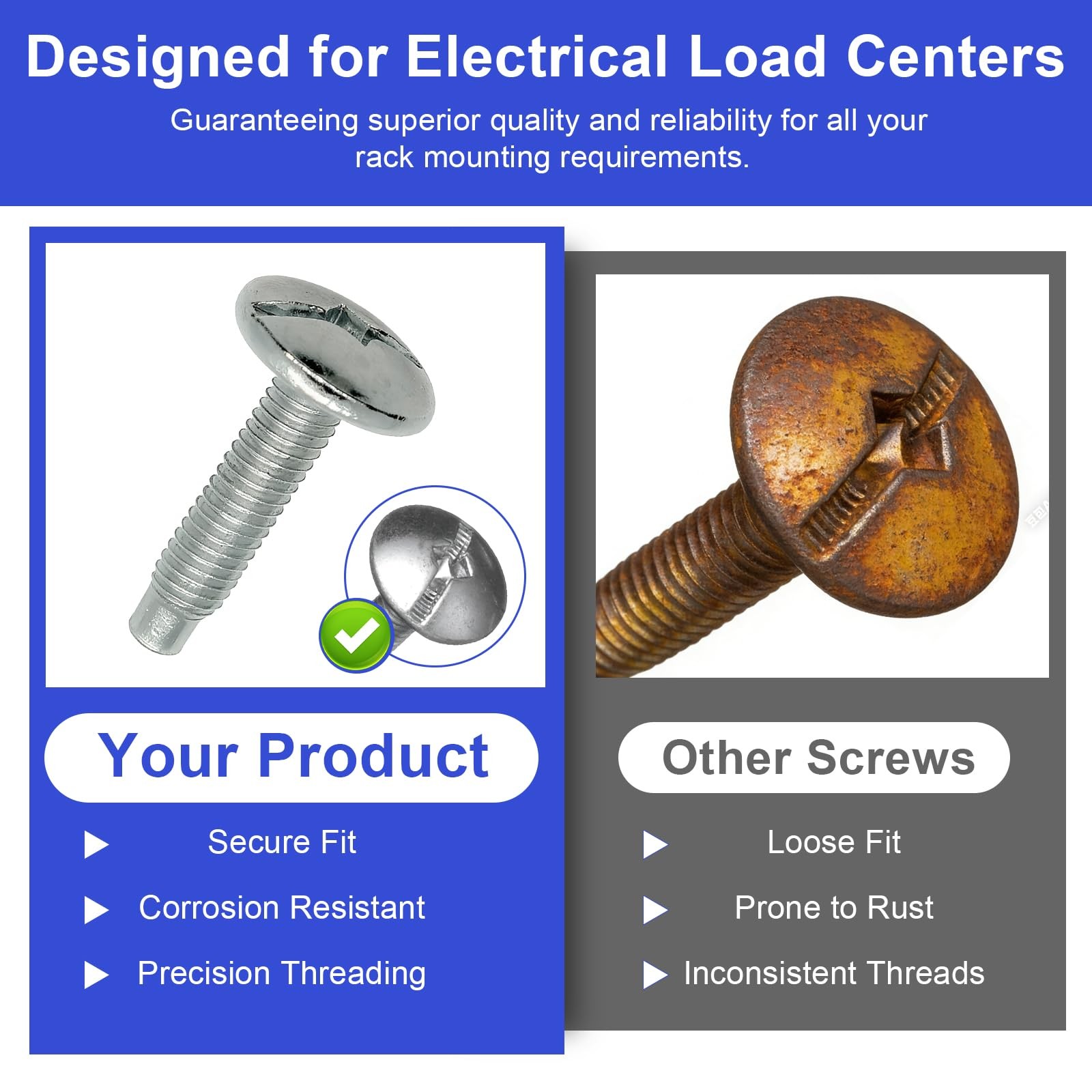 12Pcs Load Center Cover Screws Electrical Panel Screws Replacement for Square D
