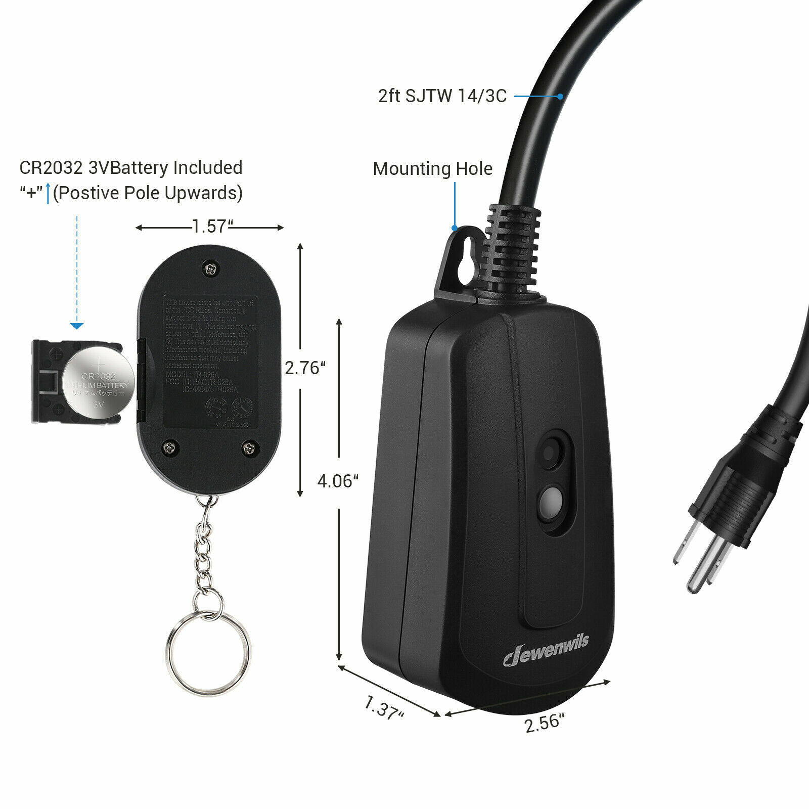 DEWENWILS Outdoor Wireless Remote Control Outlet Switch Power Plug Christmas