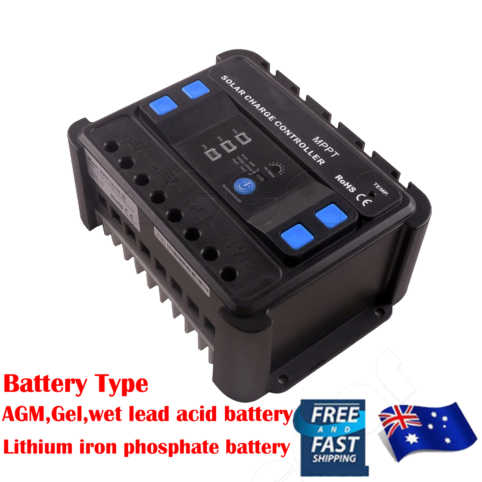 Solar Charge Controller 10A MPPT Solar Panel Battery Regulator 12V/24V AU seller