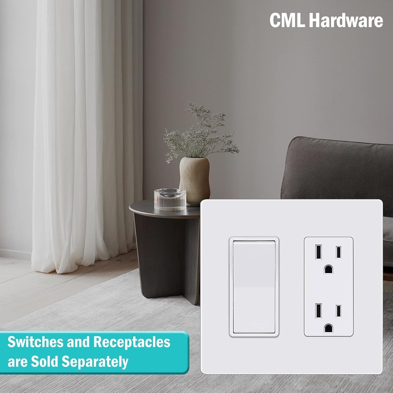 Seamless 2-Gang Screwless Wall Plate Covers – Child Safe & Impact Resistant