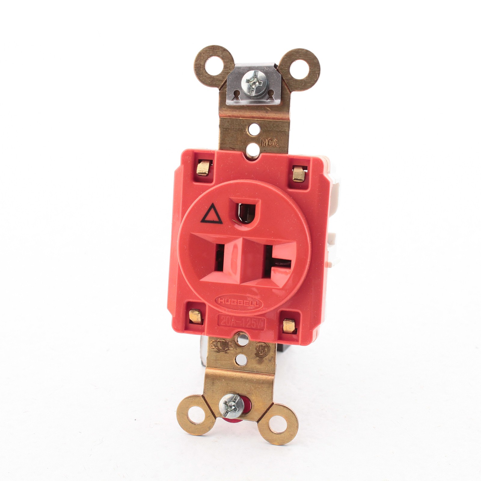 Hubbell IG5361 Orange 20A 125V 5-20R Isolated Ground Single Receptacle Outlet