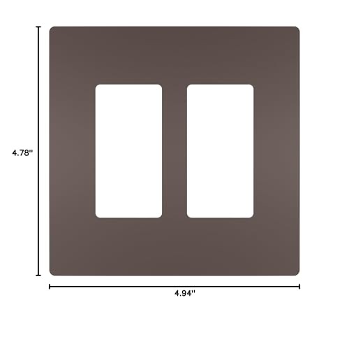 Dark Bronze Low Profile Wall Plate Modern Design Scratch Resistant 1 Pack