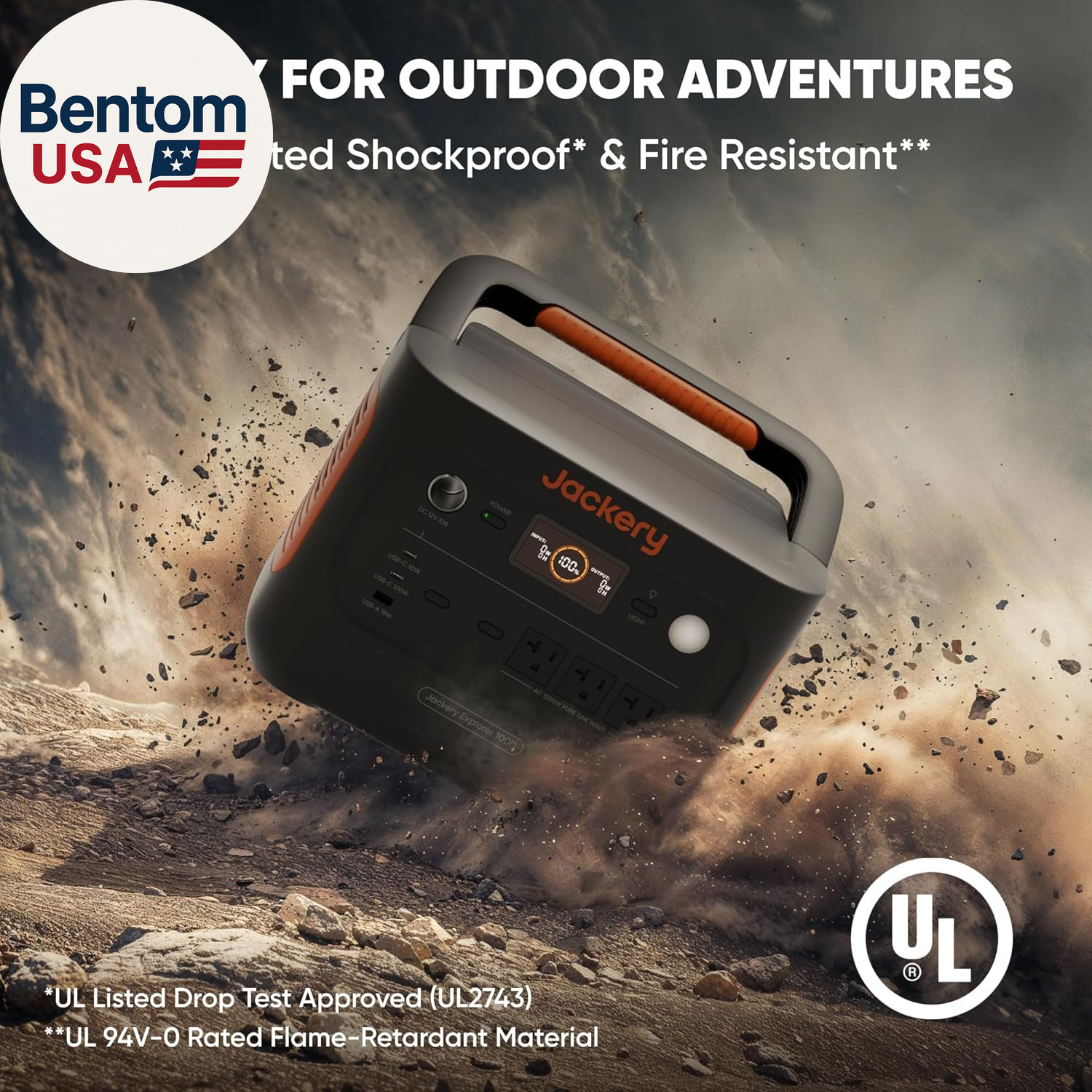 Explorer 1000 V2 Portable Power Station,1070Wh Lifepo4 Battery,1500W AC/100W USB