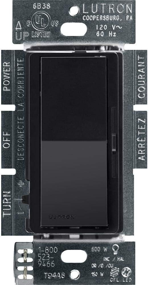 180-Degree Control with Diva LED+ Dimmer Switch, 150W – Modern Black Finish