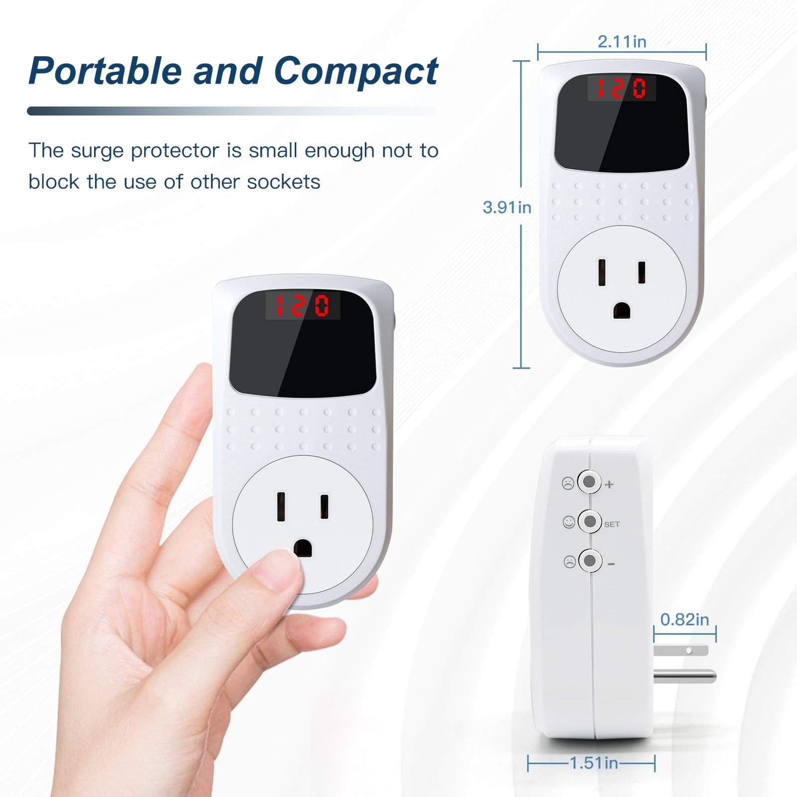 Surge Protector Outlet, Voltage Regulator, Surge Protector for Refrigerator/T…