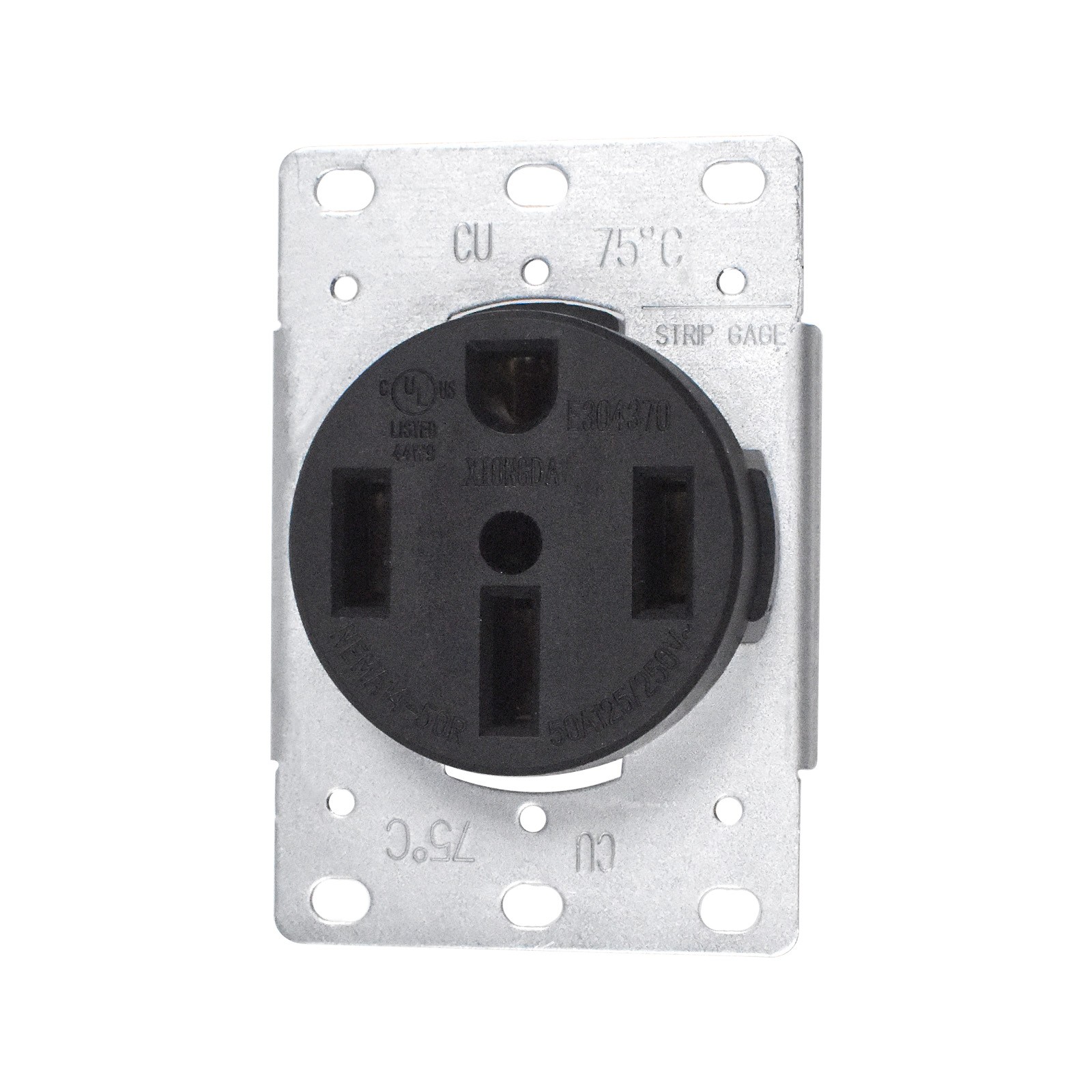 50 Amp 14-50R Flush Mount Outlet For EV & RV