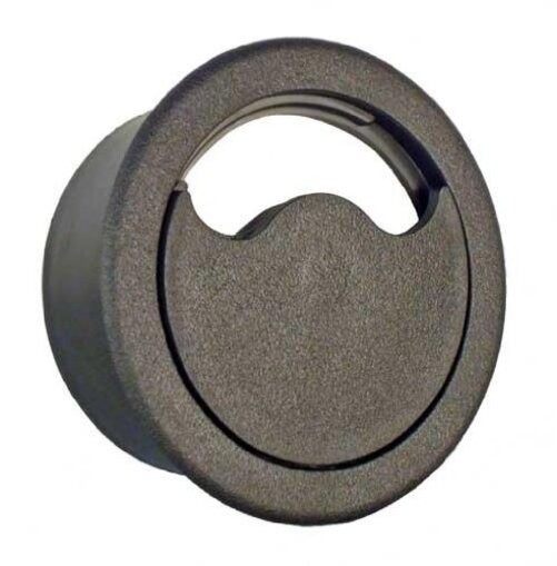 Heavy Duty Floor Grommet w/Cover | Black ABS Plastic Grommet for Cable 3 Inch