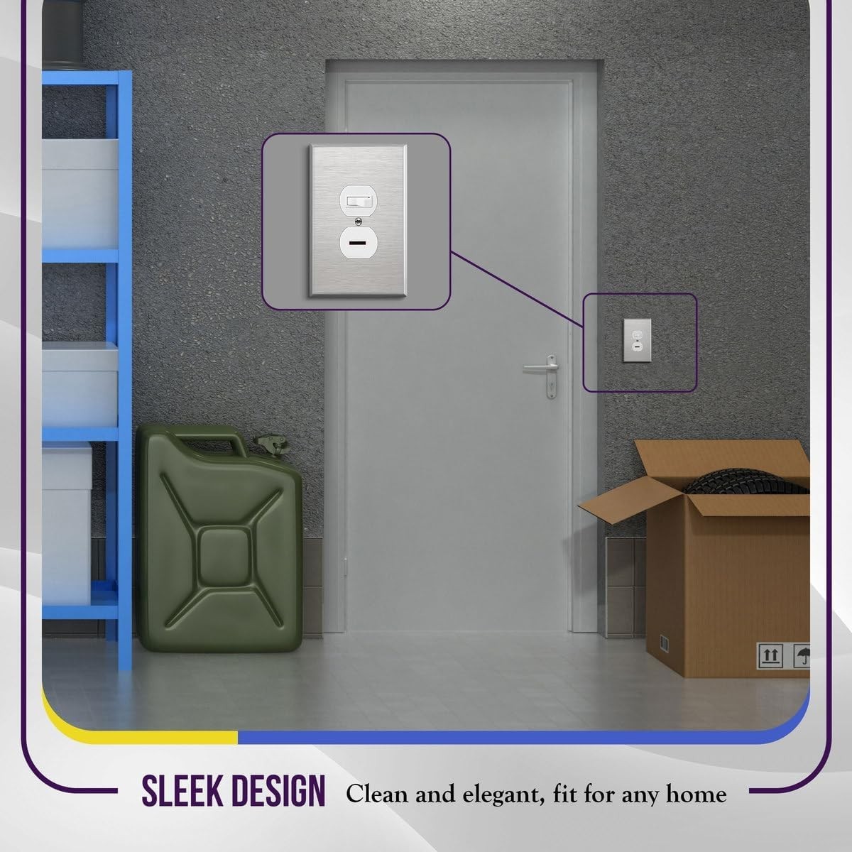 Stainless Steel Jumbo Wall Plate 5.5″x3.5″ – Corrosion & Impact Resistant