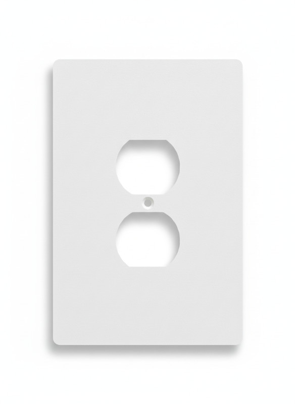 4″x6″ Oversized Duplex Electric Outlet Cover, 1-Gang Wall Plate, Large, White