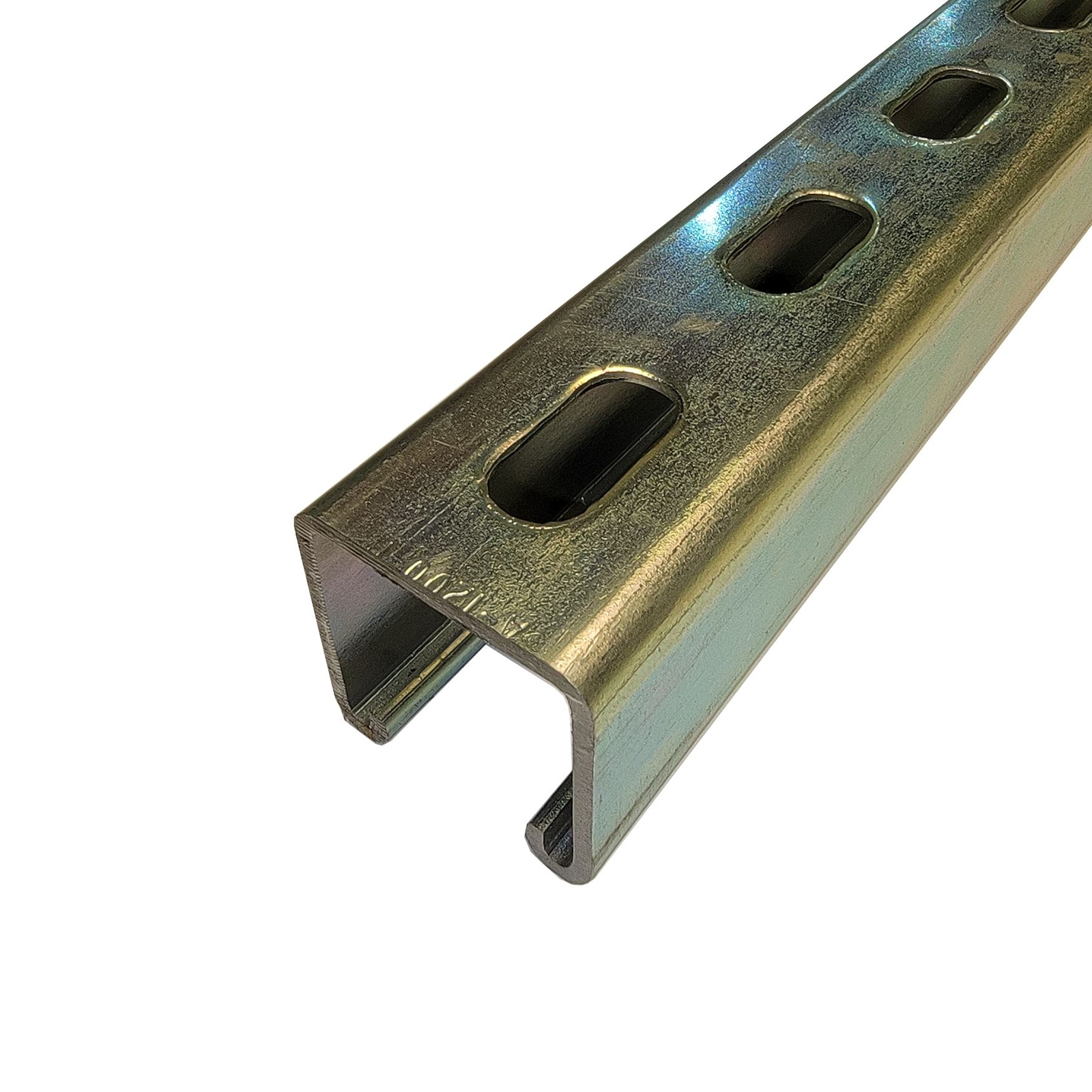 1-5/8 x 1-5/8 x 60 inches, Gold Galvanized Steel, Slotted Strut Channel