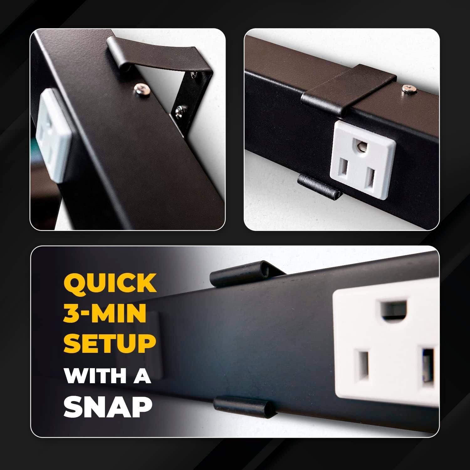 Universal Mounting Brackets for 12-Outlet Surge Protectors – Easy Installation