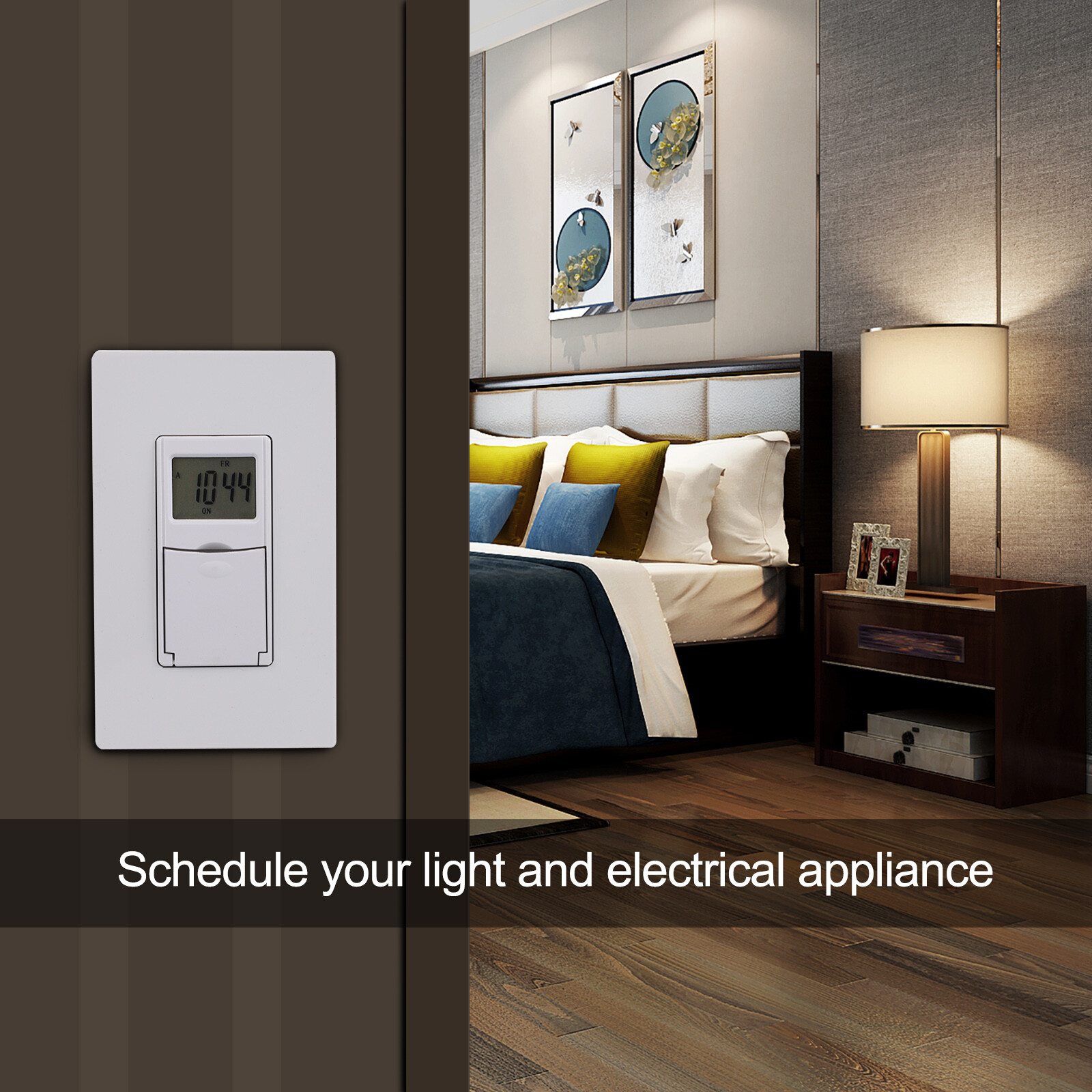 DEWENWILS Indoor in Wall Timer Switch for Lights,Fans,7 Day 7 ON/Off Settings