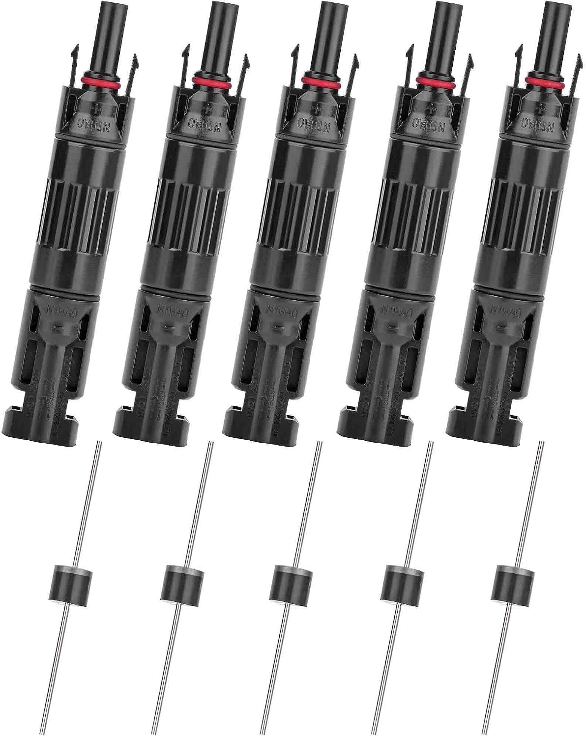 5 PCS PV Solar Panel Connector Male/Female 30A Built-in Diode Solar Wire Conn…