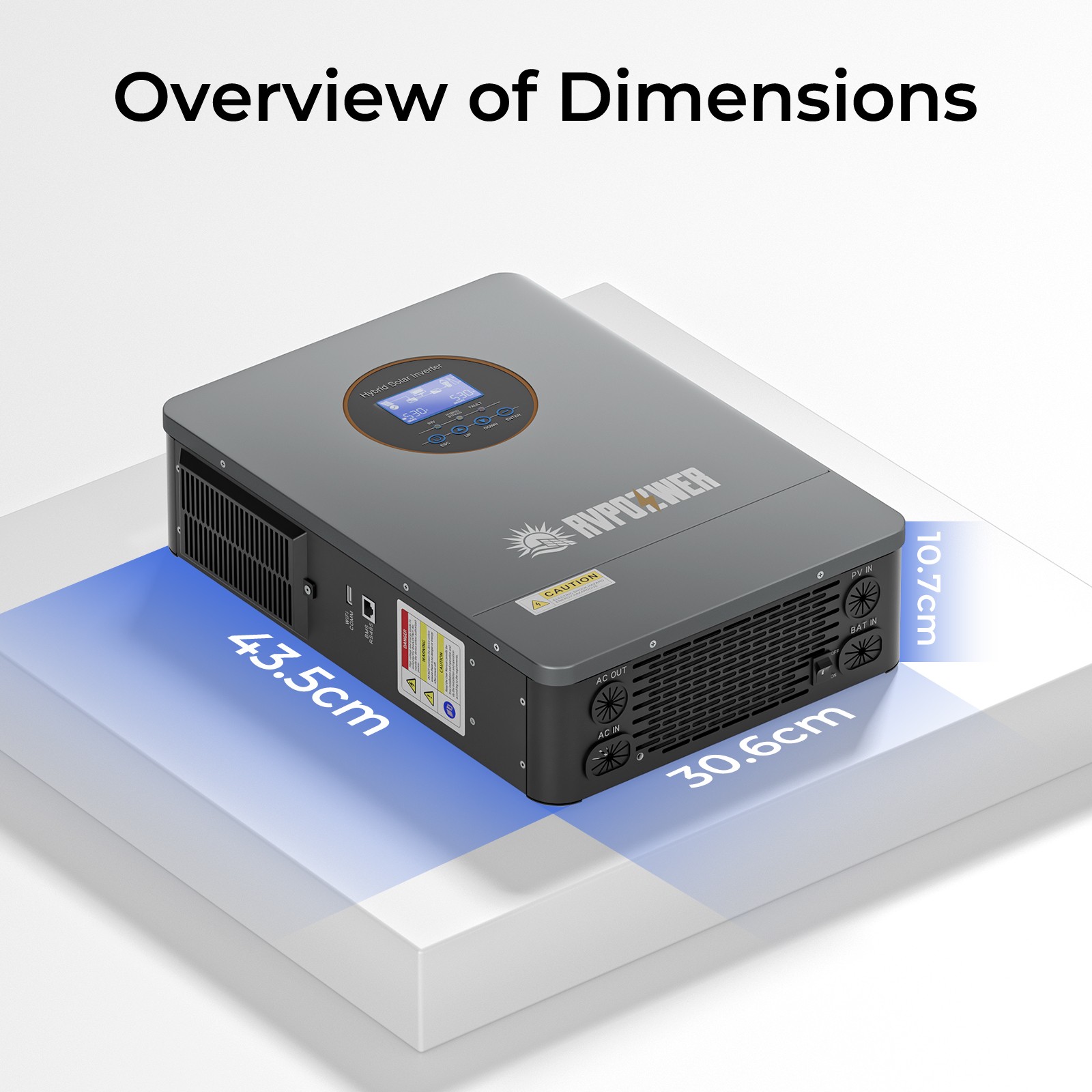 5.5KW Solar Hybrid Inverter 48V DC-120V/220V AC Split Phase Off-Grid Pure Sine