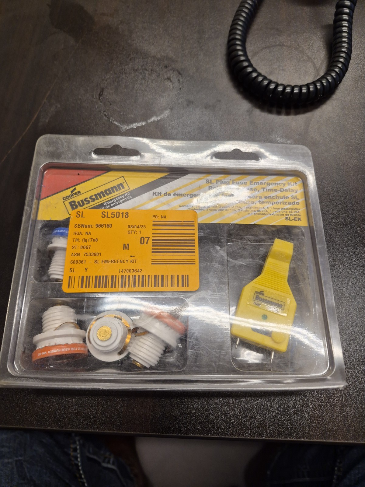 Cooper Bussmann SL Plug Fuse Kit SL-EK SL5018 20A Time-Delay 101-150V