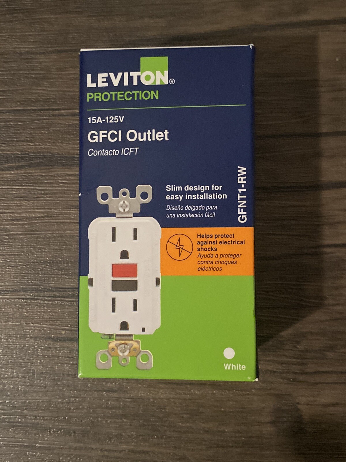 Leviton GFCI outlet 15 Amps 125 Volt Light GFCI Outlet – New In Box