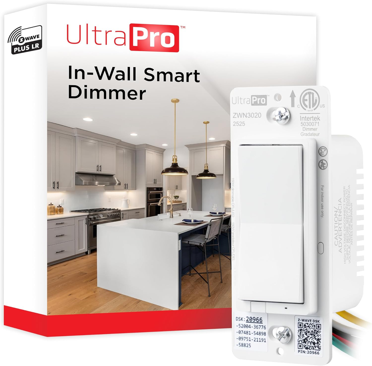 Z-Wave plus Long Range In-Wall Smart Light Switch for Smart Home Automation, 2 P
