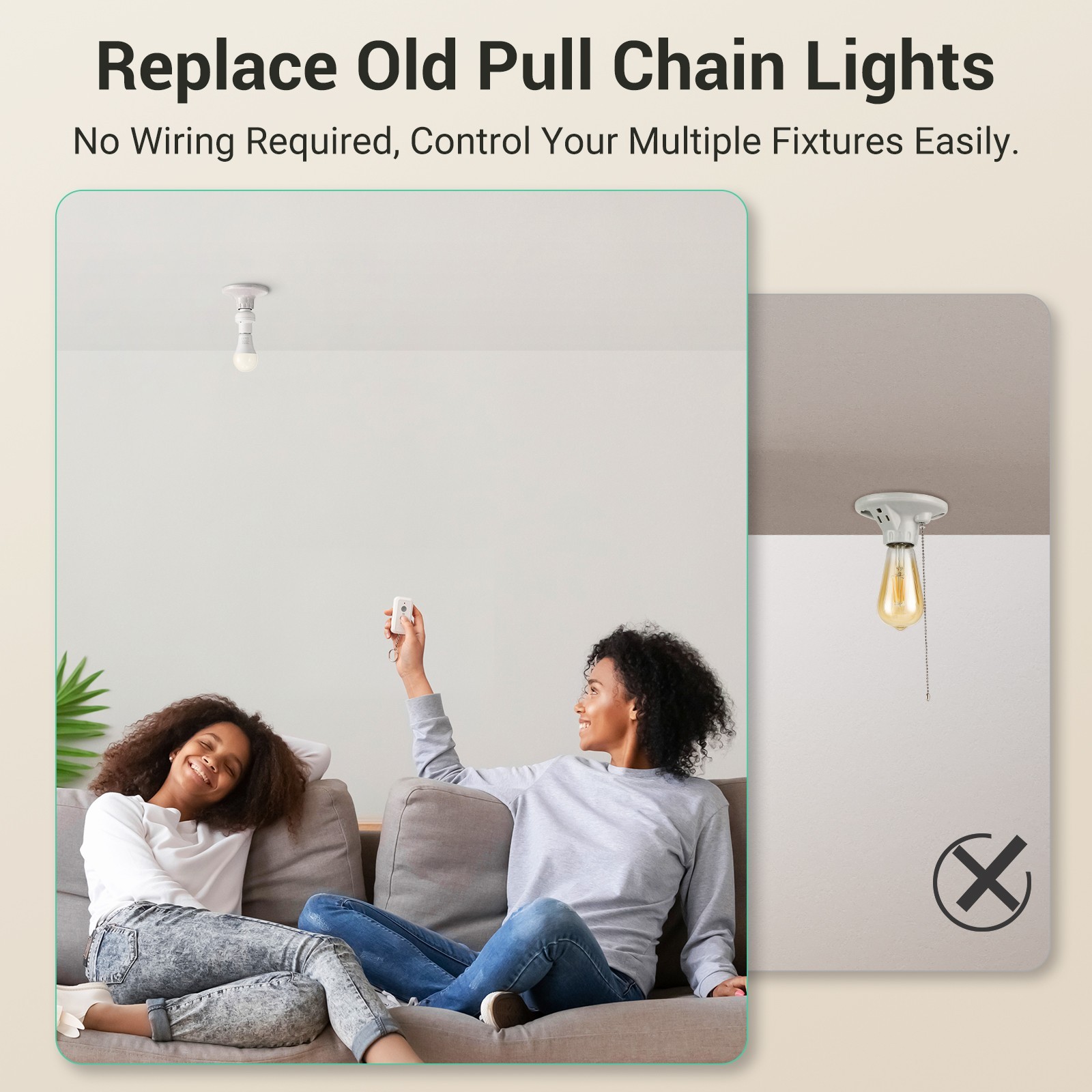DEWENWILS Remote Control Light Lamp Socket Wireless Light Switch Kit E26/E27