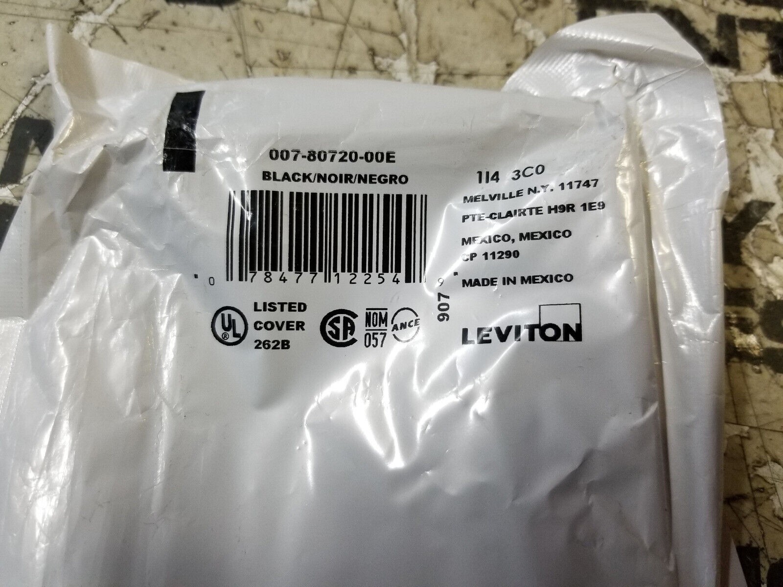 LOT OF 12PC – LEVITON 80720-E 1-Gang 1.60-Inch Receptacle Wallplate, Ebony