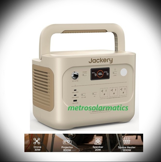 JACKERY EXPLORER 1000 V2 PORTABLE POWER STATION 1070Wh BACKUP LIGHTING NEW