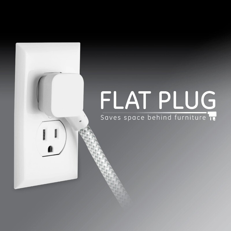 New Cordinate 10ft. 3-Outlet Extension Cord, White/Gray – 39624