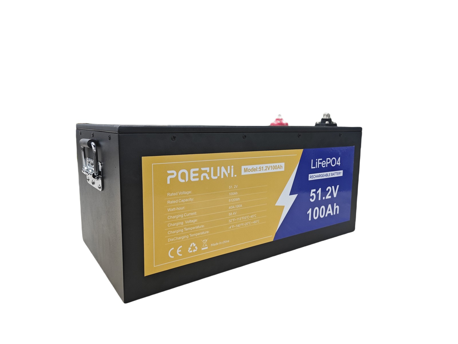 NEW 48V 100Ah LiFePO4 Lithium Battery 5120Wh W/ 58.4V 20A Charger For Golf Cart