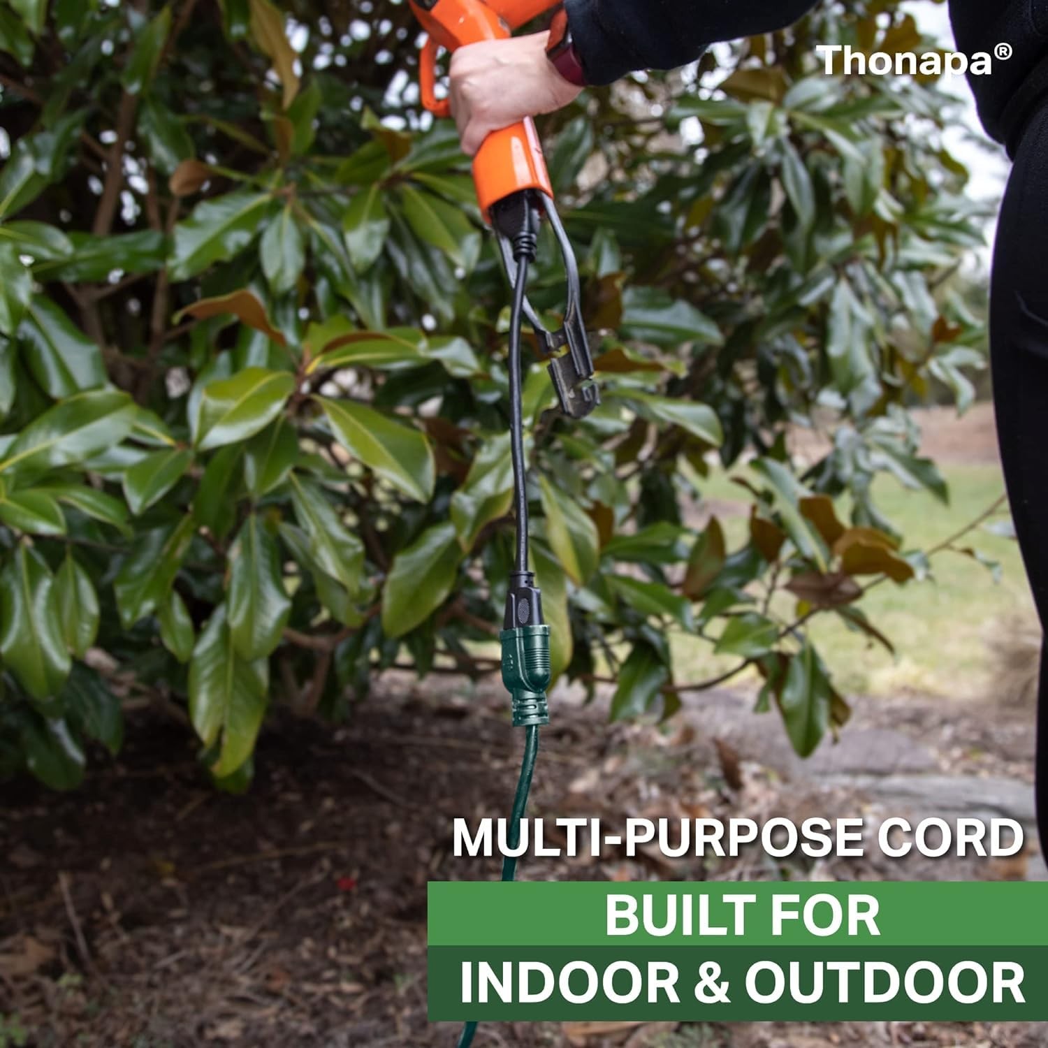 Green Outdoor Extension Cord 200 FT 16/3 SJTW Weatherproof 3 Prong Grounded Plug