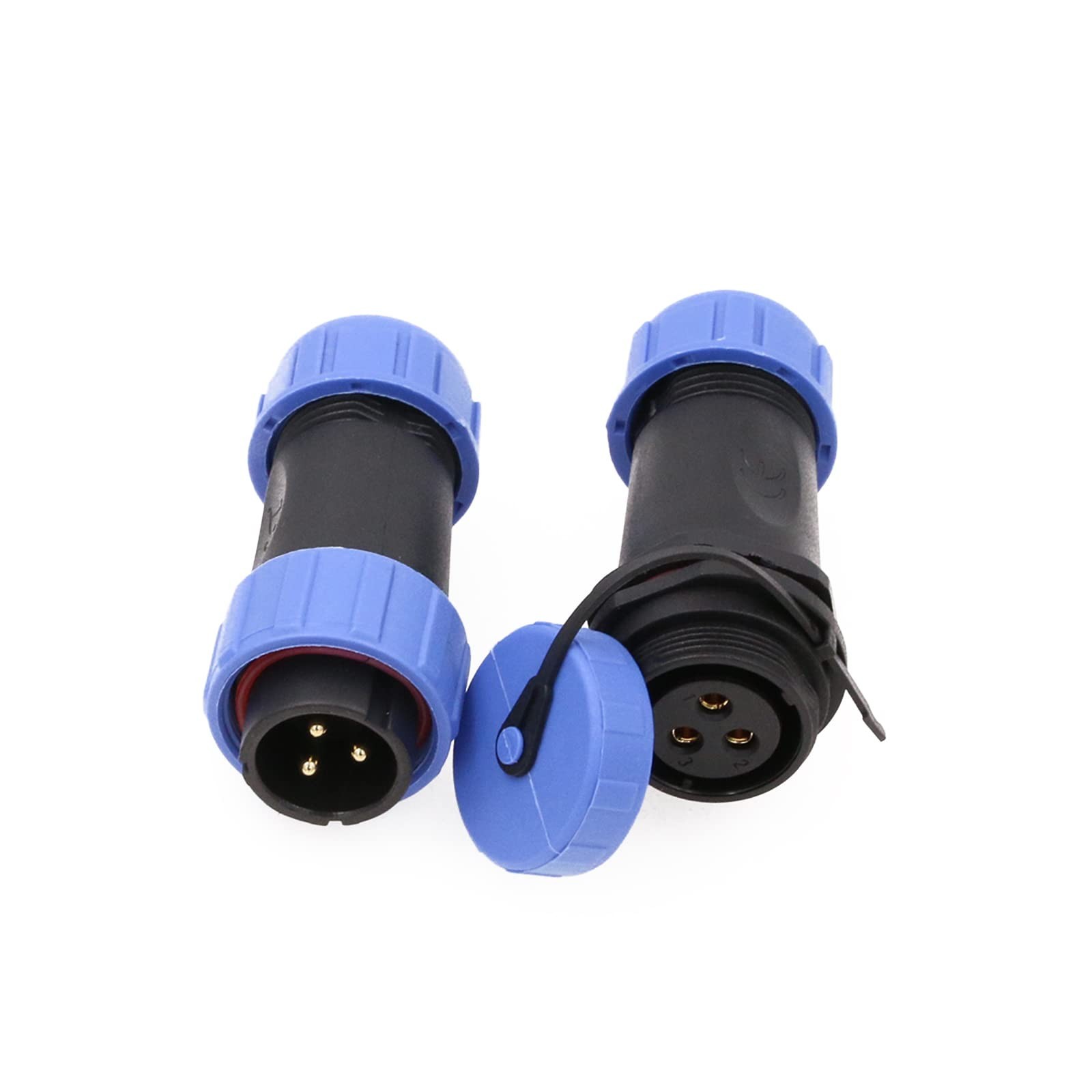 SP21 3 Pin Waterproof Connector Power Cable Plug Socket 30A 500V AC DC Signal…