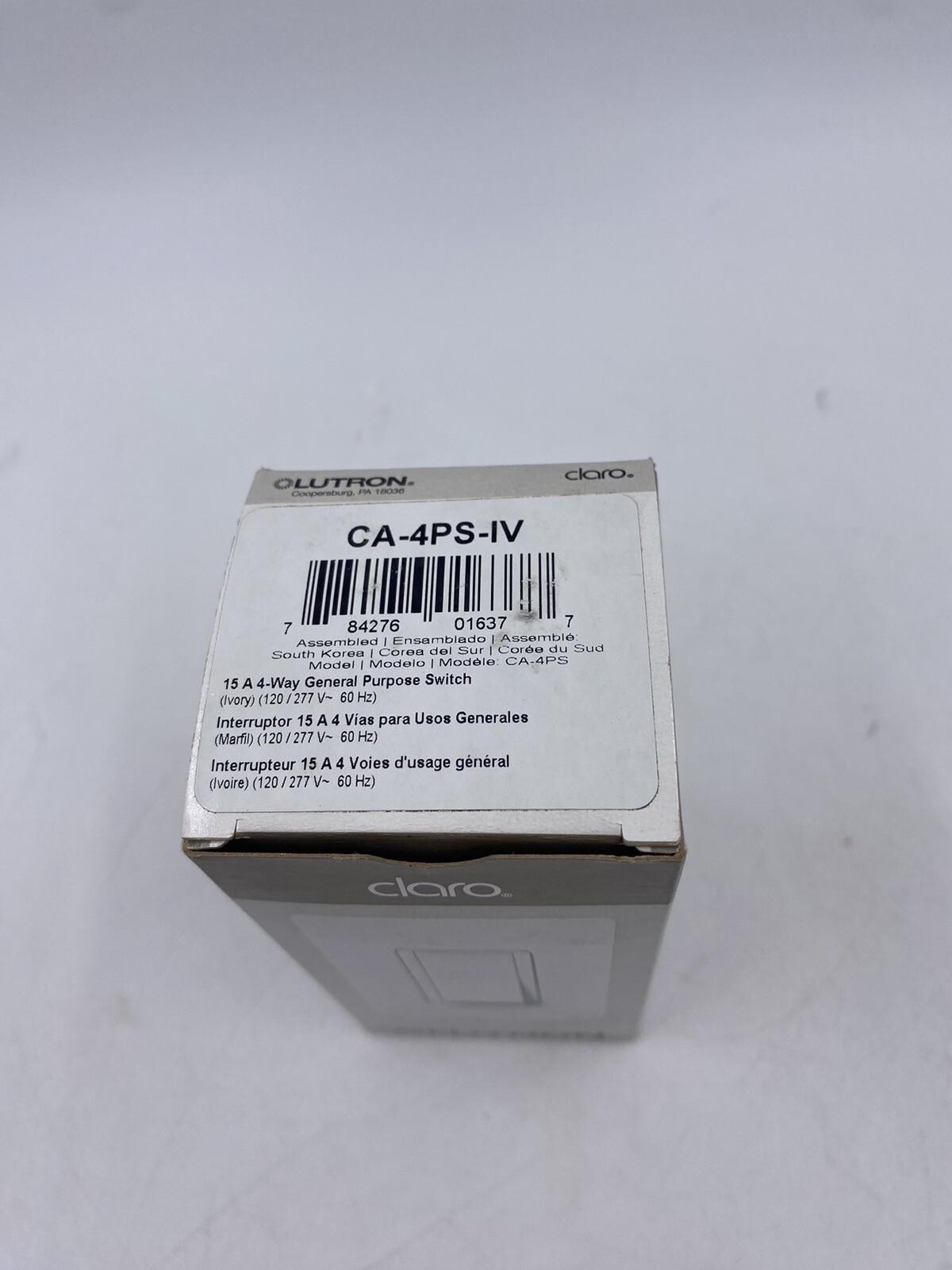 Lutron Claro CA-4PS-IV 15A 4 Way General Purpose Switch Ivory