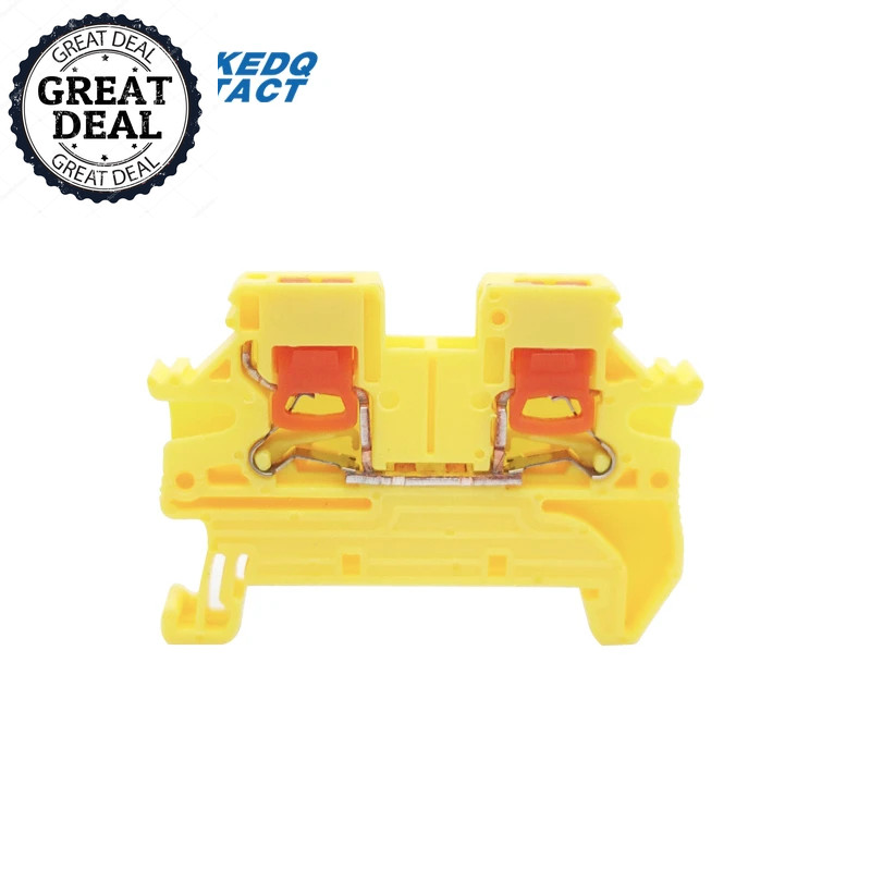 Rail Terminal Block 2.5Mm² Cable Wiring Electrical Wire Push-In Connector 10Pcs