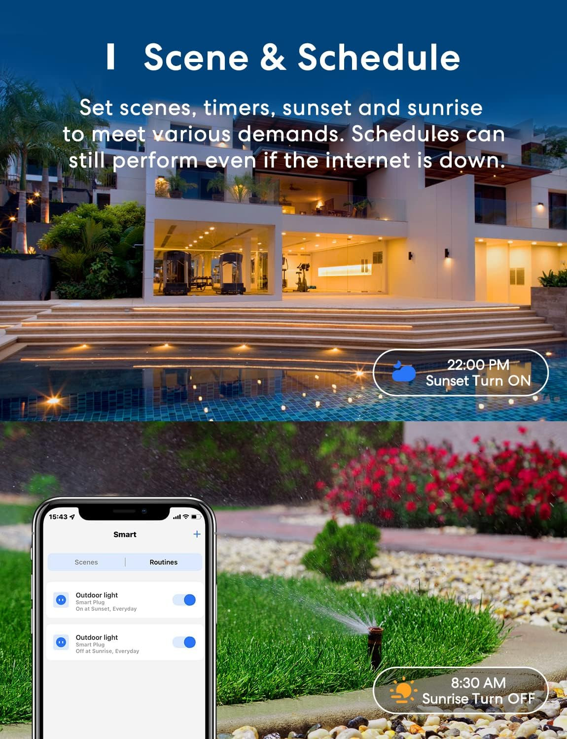 meross Outdoor Smart Plug Compatible with Apple HomeKit, Siri, Alexa, Google Ass