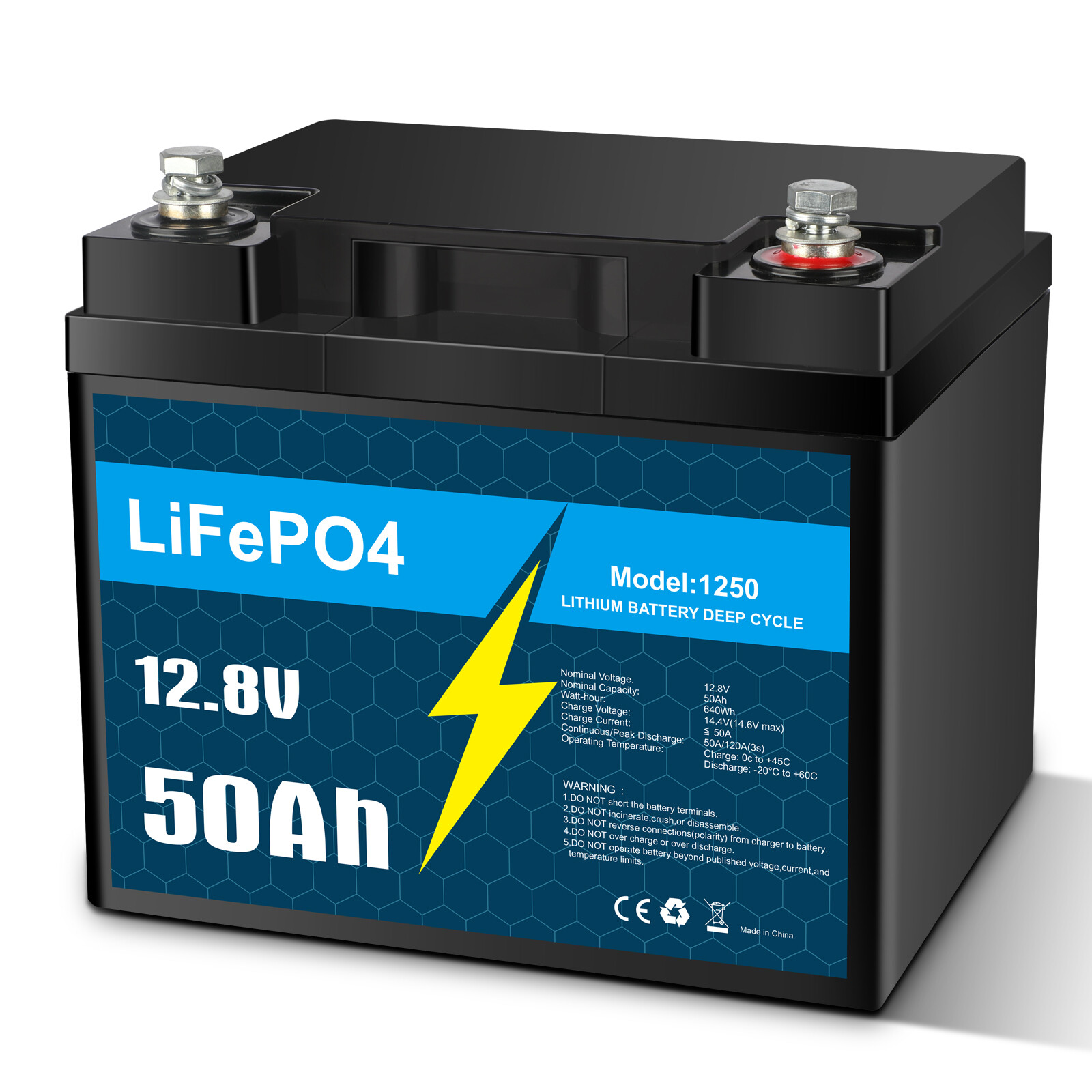 12V LiFePO4 Battery 50Ah 30Ah 20A 10Ah with BMS for RV Trolling Motor Marine