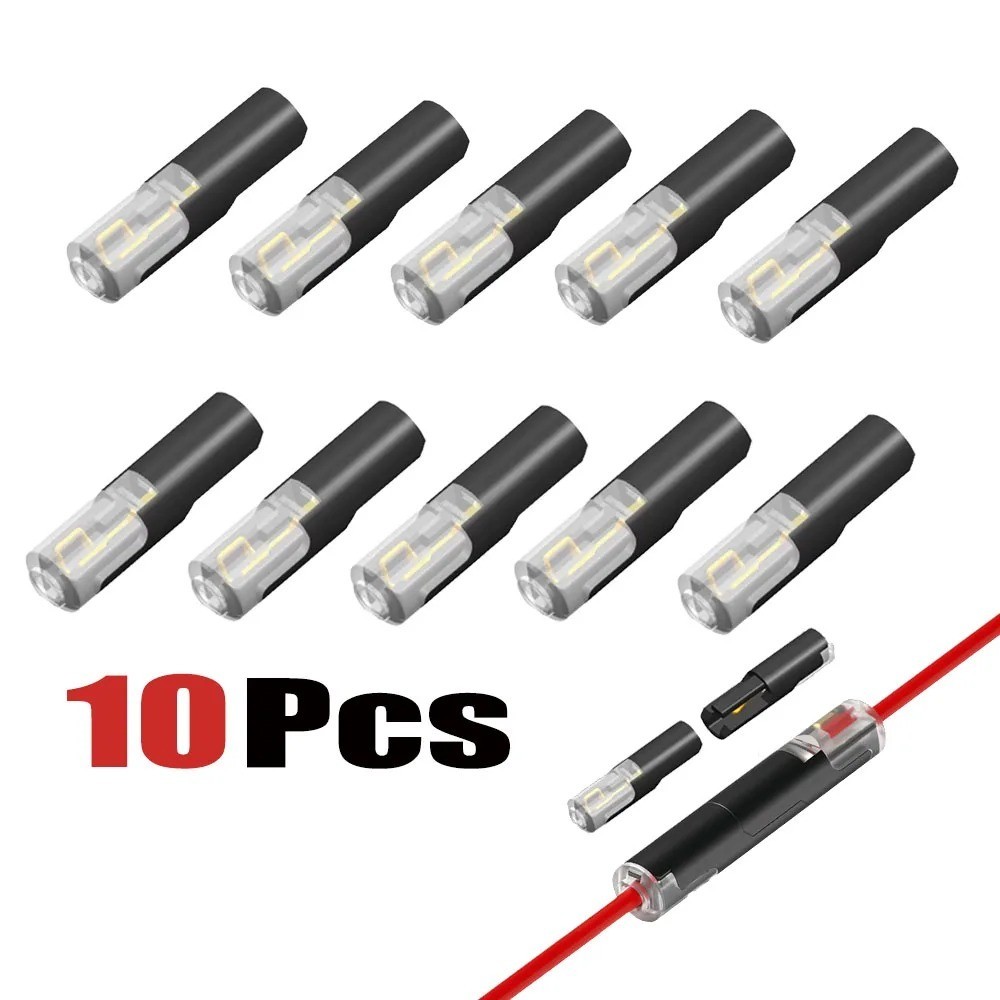10Pcs/20Pcs/50Pcs 1-Way Quick-Connect Cable Connectors – No Soldering, Single Wi