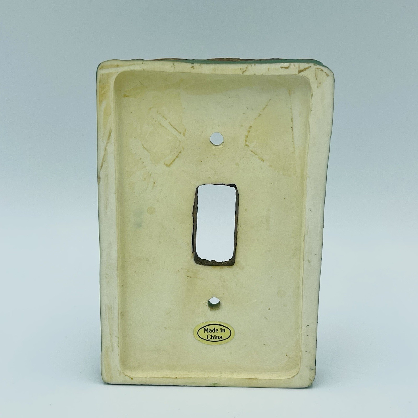 Switch Cover Hummingbird & Floral Light Green Resin 3D Single Toggle