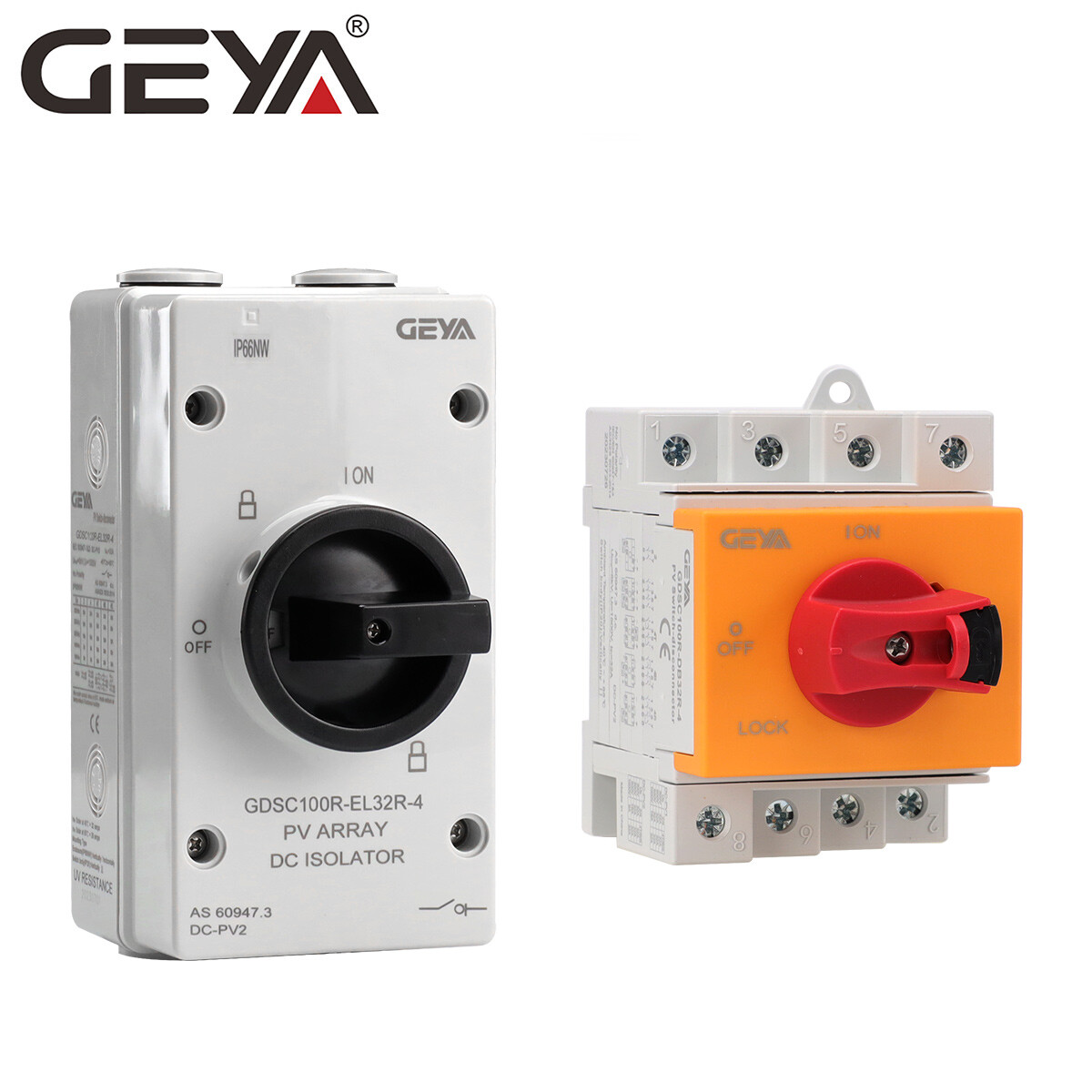 GEYA PV Disconnect Switch DC 1000/1200V 32A Solar Photovoltaic Isolator Breaker